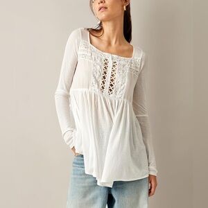 🤍 Free People “Pretty Please” Tunic Top - NWOT